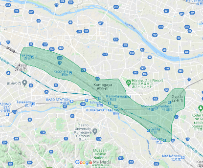 2020年10月1日(木)より新しく行田市、熊谷市、東松山市、深谷市、本庄市、吉川市へ拡大しました