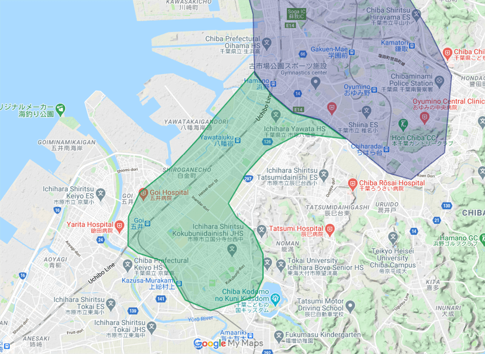 2020年11月5日(木)より新しく我孫子市, 市原市, 木更津市, 君津市, 佐倉市, 富里市, 流山市, 成田市, 野田市へ拡大しました