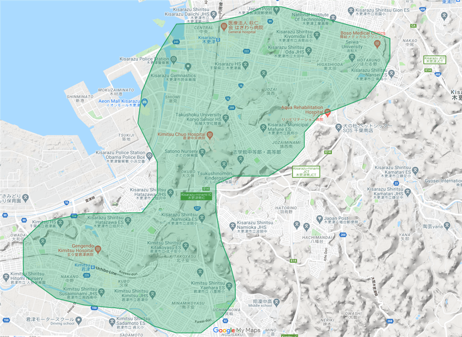 2020年11月5日(木)より新しく我孫子市, 市原市, 木更津市, 君津市, 佐倉市, 富里市, 流山市, 成田市, 野田市へ拡大しました