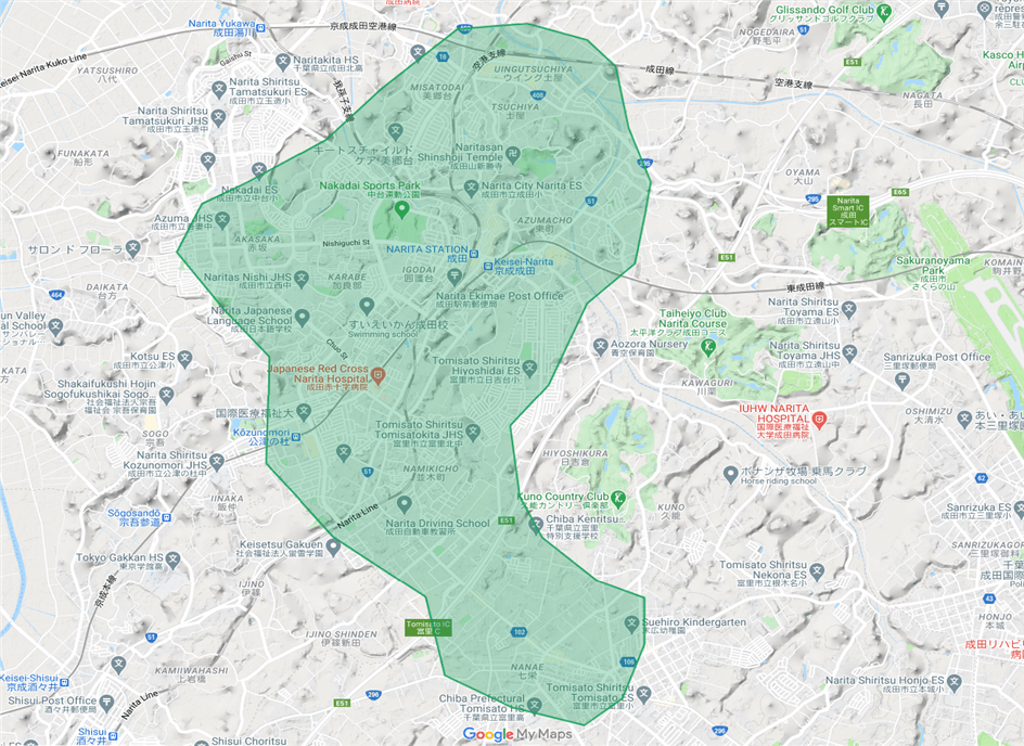2020年11月5日(木)より新しく我孫子市, 市原市, 木更津市, 君津市, 佐倉市, 富里市, 流山市, 成田市, 野田市へ拡大しました