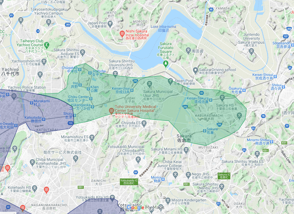 2020年11月5日(木)より新しく我孫子市, 市原市, 木更津市, 君津市, 佐倉市, 富里市, 流山市, 成田市, 野田市へ拡大しました